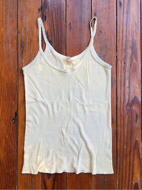 Vintage 90s Urban Outfitters green scallop strap cotton cami